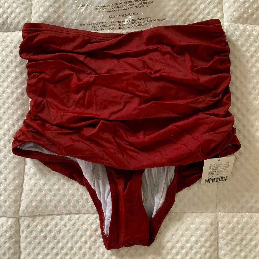 NWT Urban Outfitters High Waisted Side Rouched Swim Bottoms
